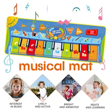 DATA FROG Multi-function Music Dance Mat Baby Dance Blanket Large Size Piano Keyboard Play Mat Dancer Toys for Children Gifts