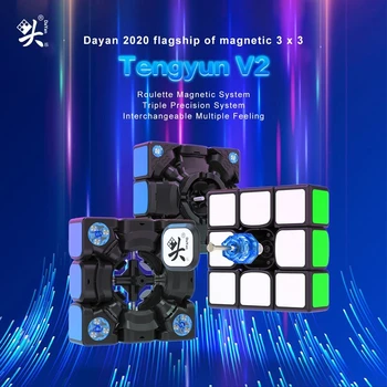 Dayan Tengyun V2 M 3x3x3 magnetyczny Magiczna kostka profesjonalny Stickerless Speed Cube Puzzle zabawki edukacyjne dla dzieci prezent