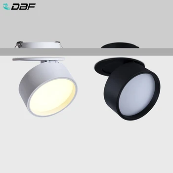 [DBF]regulowany kąt Wpuszczana oprawa Downlight Dimmable 7W 10W 12W matowy obiektyw sufitowe punktowe lampy do tła zdjęć AC110V 220V
