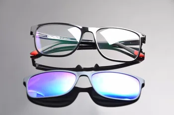 DEDING 2016 magnetyczna поляризованная klips na okulary z optyczną oprawce krótkowzroczność soczewka s anty niebieski UV okulary DD1410