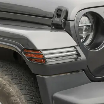 Dekoracja samochodu boczna tylna lampa obrysowa kierunkowskaz lampa koła brwi światło pokrywa ochronna dla Jeep Wrangler JL Sahara 2018+ Akcesoria
