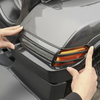 Dekoracja samochodu boczna tylna lampa obrysowa kierunkowskaz lampa koła brwi światło pokrywa ochronna dla Jeep Wrangler JL Sahara 2018+ Akcesoria