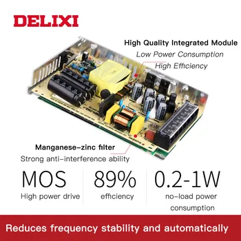 DELIXI ultra-cienki transformator impulsowy zasilacz DC 5V 12V 18V 24V 48V 35-350w transformator oświetlenia do taśm led Light