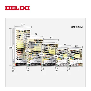DELIXI ultra-cienki transformator impulsowy zasilacz DC 5V 12V 18V 24V 48V 35-350w transformator oświetlenia do taśm led Light