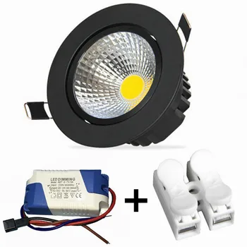 Dimmable Led downlight light COB pułap punktowy lampa 5 W, 7 w 10 W 15 W 18 W 85-265v w sufitowe oprawy oświetlenie wewnętrzne