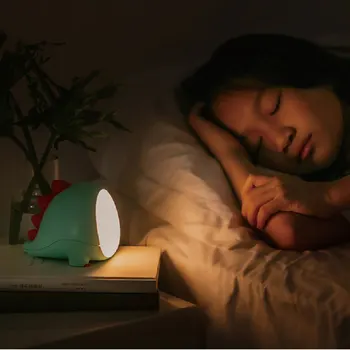 Dinozaur twórczy kreskówka światło USB Akumulator lampka nocna LED mały czasomierz lampa sypialnia nocne wystrój zabawka dla dzieci