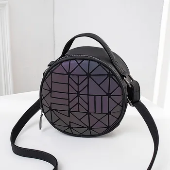 DIOMO 2020 nowa mała okrągła torebka dla dziewczyn geometryczna odblaskowe mini damska torba na ramię dla kobiet kochanie boczna torba