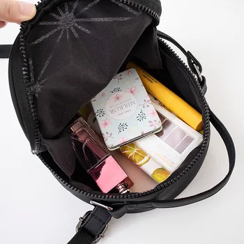 DIOMO 2020 nowa mała okrągła torebka dla dziewczyn geometryczna odblaskowe mini damska torba na ramię dla kobiet kochanie boczna torba