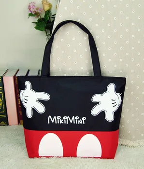 Disney Mickey Mouse cartoon torba na ramię o dużej pojemności torba Torba na zakupy wypoczynek Torba damska torba na ramię