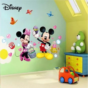 Disney wymienne kreskówka naklejki Miki, plac zabaw dla dzieci naklejki dekoracje sypialni śliczne naklejki