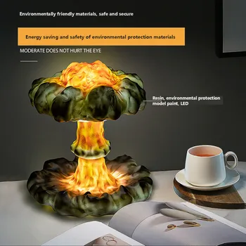 DIY 3D lampa symulacja wybuchu грибовидное chmura Led przyciemnianie lampka nocna kreatywny prezent 3D lampa do wystroju sypialni