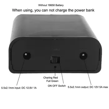 DIY 3x 18650 akumulator Powerbank Case Box 12V 5A telefon zasilacz ładowarka do Wi-Fi routera LED Light Security Camera