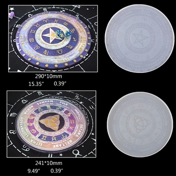 DIY astrologia prasowania żywicy formy Słońce Księżyc Gwiazdy Tarot karty podajnik formy czary A2UA
