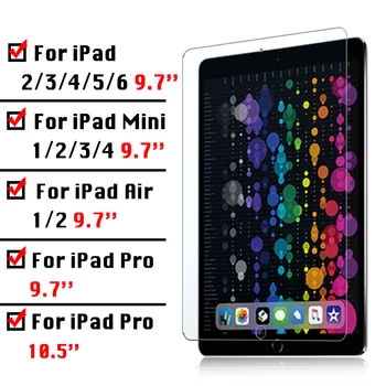 Dla Apple iPad Glass On For iPad Pro 10.5 Glass 9.7 Screen Protector Air 1 2 3 4 Mini Film verre Protect Protective Tremp Glas