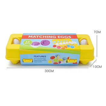 Dla dzieci zabawki dla dzieci kolor i kształt sortownik zgodności jajko zestaw edukacyjne zabawki edukacyjne dzieci prezent 12 szt. Urodziny prezenty dla dziecka