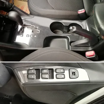 Dla Hyundai ix35 2010-2017 wnętrze centralny panel sterowania klamka 3D/5D włókna węglowego naklejki naklejki stylizacji samochodów akcesoria