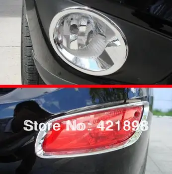 Dla Hyundai Santa fe 2010 2011 2012 ABS chrom przednie i tylne światła przeciwmgielne pokrywa wykończenie 4 szt.