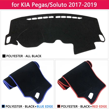 Dla KIA Pegas 2017 2018 2019 Soluto Anti-Slip Mat Dashboard Cover Pad Sunshade Dashmat Protect Carpet Anti-UV akcesoria samochodowe