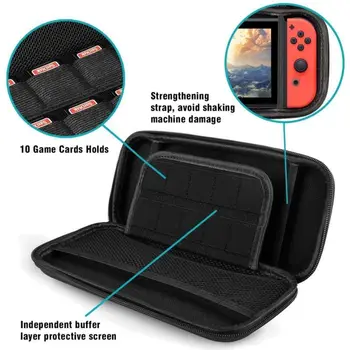 Dla Nintendo Switch Game Accessories Kit Hard Shell Case Etui Do Przechowywania Nintend Switch Joy-Con Pokrywa Ochronna Folia Ekranowa