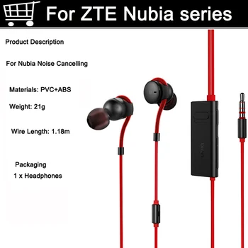 Dla Nubia z17 Z11 z17s mini S In-Ear obsługa słuchawek aptX mikrofon z redukcją szumów obudowa ze stopu aluminium TPE Line dla Nubia z11
