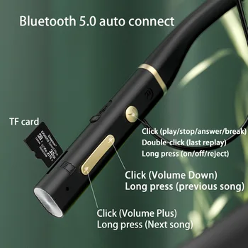 Dla Xiaomi Huawei iPhone Music Wireless Bluetooth stereo pałąk słuchawki Apple z systemem Android kompatybilny system wodoodporny z mikrofonem