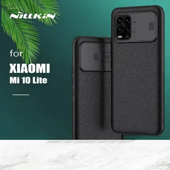 Dla Xiaomi Mi 10 Lite Case Nillkin Camshield Case obiektyw slajdów pokrywa ochronna ochrona kamery tylna pokrywa dla Xiaomi Mi 10 Lite
