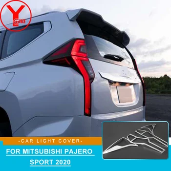 Do MITSUBISHI PAJERO MONTERO SPORT 2020 chromowana osłona lampy tylnej osłona lampy tylnej ABS chromowane akcesoria do stylizacji samochodów