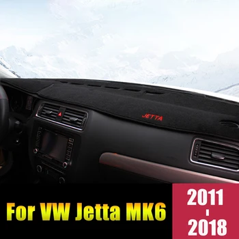 Do Volkswagen VW Jetta MK6 2011-2016 2017 2018 LHD pokrywa desce rozdzielczej samochodu dywaniki unikać światła hamulcowe anty-UV etui dywany akcesoria