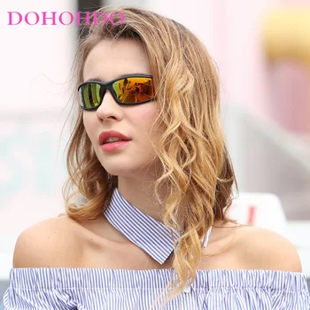DOHOHDO okulary polaryzacyjne Okulary do jazdy samochodem, okulary UV400 ochrony HD żółte soczewki noktowizyjne okulary dla kobiet