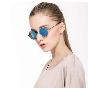 Dokly Brand New Fashion Show Style Real Polarized okulary vintage okrągłe okulary przeciwsłoneczne UV400 czarne soczewki