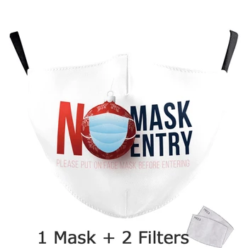 Dorosła Антипылевая maska PM2.5 do twarzy z filtrem 2020 Wesołych Świąt zabawny nadruk oddychająca ekologiczna maska do ust zmywalne Маскариллы