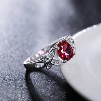 DOTEFFIL srebra próby 925 Czerwony/szampan Kryształ AAA Cyrkon motyl pierścień dla kobiet moda ślub prezent Urok biżuteria