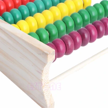 Drewniane liczydło 10-rzędowe kolorowe koraliki liczenie dziecko matematyka szkolenia edukacyjna zabawka