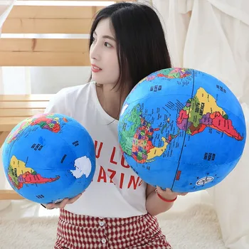 Dropshipping Millffy 1szt symulacja Glob Ziemi mapa świata pluszowe zabawki poduszka Poduszki dla dzieci lalka puzzle prezent chłopiec piłkę