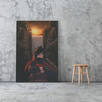 Druk na płótnie Madara Uchiha Akatsuki anime plakat ścienny art malarstwo do salonu wzory dekoracji wnętrz Куадрос modułowe bez ramki