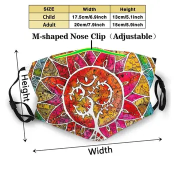 Drzewo Życia Mandala Wielokrotnego Użytku Usta Maska Filtr Fajne Śmieszne Maski Mandala Medytacja Mindfulness Joga Om Symbol