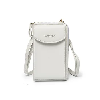 Dużej pojemności portfel damski kolor mała torba na ramię wielofunkcyjny telefon komórkowy torba na średni i długi kopertówka moneta pur