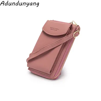 Dużej pojemności portfel damski kolor mała torba na ramię wielofunkcyjny telefon komórkowy torba na średni i długi kopertówka moneta pur
