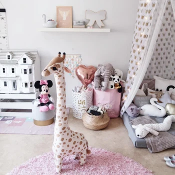 Duży Rozmiar Modelowania Żyrafa Pluszowe Zabawki Miękkie Zwierzęta Żyrafa Śpiąca Lalka Prezent Na Urodziny Dla Dzieci Zabawka