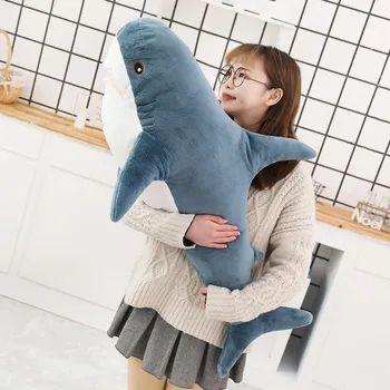 Duży rozmiar zabawny miękki Ugryzienie rekina pluszowe zabawki poduszka uspokoić poduszka prezent dla dzieci 80-140 cm