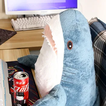 Duży rozmiar zabawny miękki Ugryzienie rekina pluszowe zabawki poduszka uspokoić poduszka prezent dla dzieci 80-140 cm
