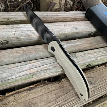 Dwa style ZT 0606 otwarty nóż G10 uchwyt 9CR14MOV tygrys ostrzem kulkowe szybkie otwieranie kemping składany nóż 58HRC