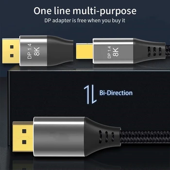 Dwukierunkowy kabel Mini DP 1.4 to DP 1.4 DP to Mini DP Conver 8K@60Hz 4K@144Hz z konwerterem Mini DisplayPort-DisplayPort