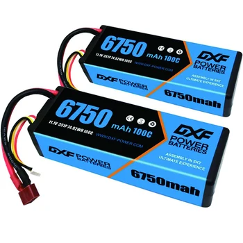 DXF bateria Lipo 2S 3S 4S 7.4 V 11.1 V 14.8 V 5200Mah 6750Mah 6500Mah 50C 100C 200C do Rc 1/8 1/10 buggy samochód Samochód terenowy dron
