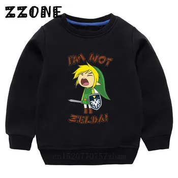 Dzieci bluzy z kapturem Kids The Legend of Zelda Triforce Link Cartoon Sweatshirts Baby Pullover Tops Girl Boy jesienna odzież,KYT5246