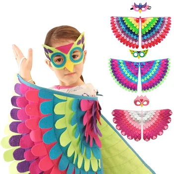 Dzieci Zwierząt Kostium Ptaka Filcowe Skrzydła Zabawa Cosplay Kostiumy Na Halloween Motyl Skrzydła