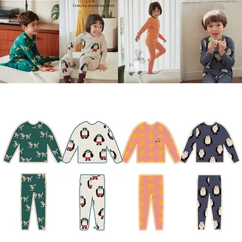 Dziecięce wełniane od piżamy komplety odzież dla dziewczynek zestaw ubrań dla chłopców koszulka+legginsy 2 szt. odzież Dziecięca Vestidos