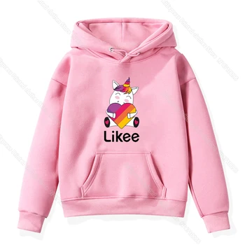 Dziecięcy sweter Likee Video App bluza odzież Dziecięca Baby Boys Girls Kapturem dorywczo szczyty z kapturem zwierzę lis kot Jednorożec