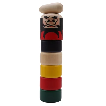Dziecko dzieci Daruma отоси japoński ludowe rzemiosło gra walenie i kupie tęczowa wieża kreatywne dziecko drewniane zabawki edukacyjne
