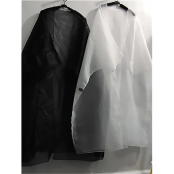 [EAM] 2021 Nowa wiosna jesień V-neck z długim rękawem Biały Oversize duży rozmiar długa organza ochrony przeciwsłonecznej koszula damska bluzka moda JT55
